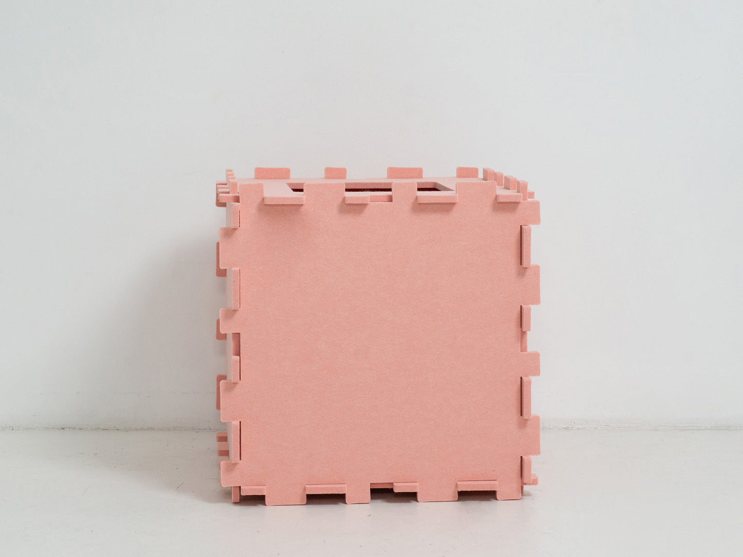 Modular Fort Toy made into Pink Cube from Eco Felt